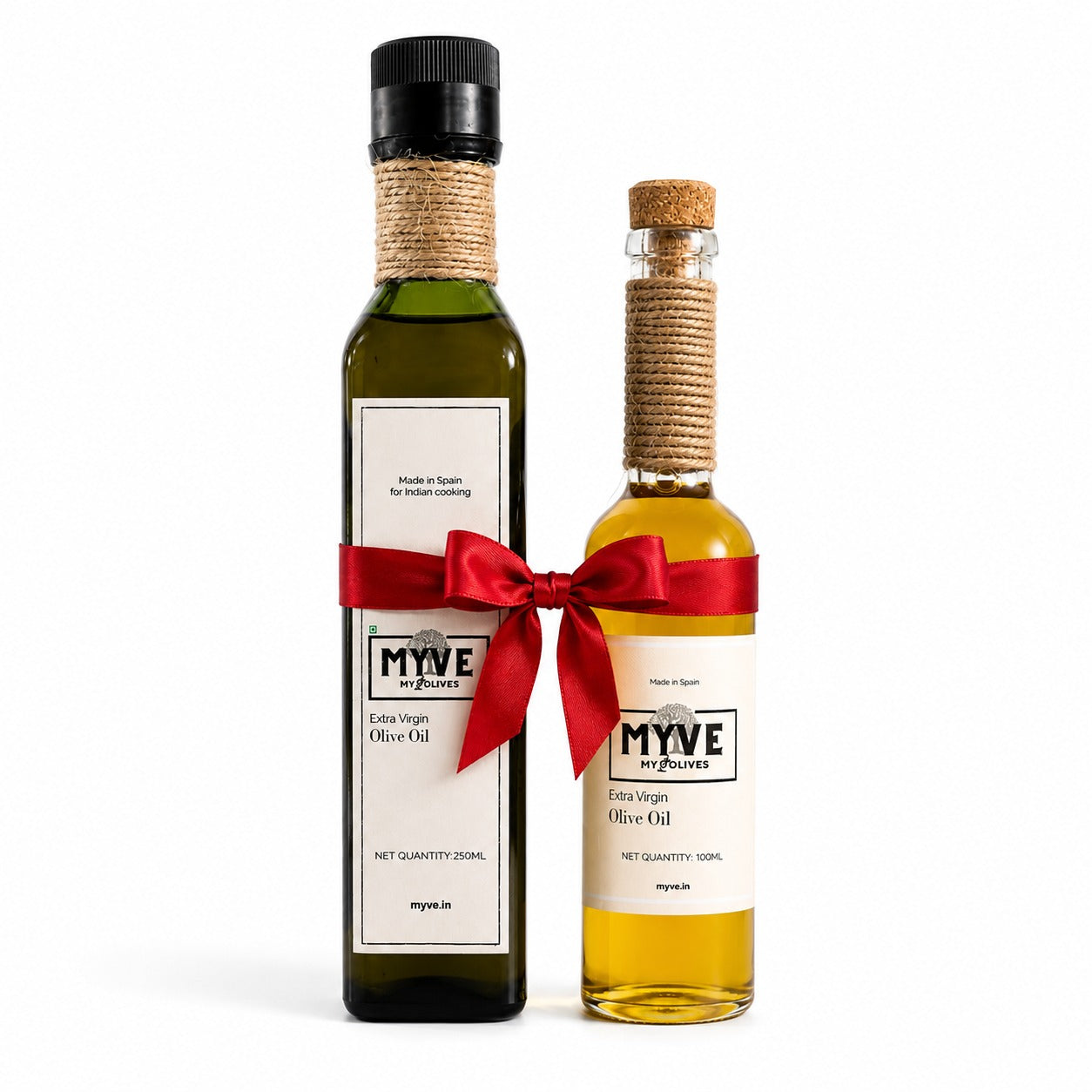 MYVE Pack of 250ml + 100ml Extra virgin olive oil- Gift Pack